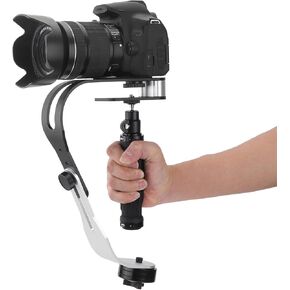 Aluminum Alloy Camera Stabilizer, Camera Stabilizer, with Universal Rotating Handle, Handheld Video DSLR Camera Stabilizer, Non Slip, Two Counterweights, for Camcorder,Camera