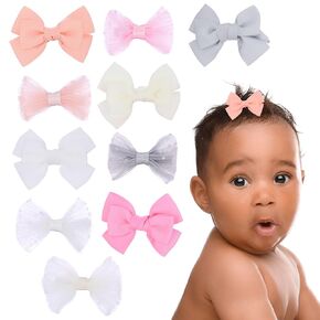 Expressions 10pc Baby Headbands and Bows - Extra Stretchy Baby Girl Headbands For Newborns & Toddler Headbands | Cute Baby Headwraps, Baby Girl Hair Accessories, Baby Girl Essentials