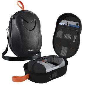 HiBloks Hard Carrying Case with Magnetic Charging Port for Apple Vision Pro, Large Capacity Storing Case for Apple Vision Pro Headset & Battery/Adapter/Cables, Portable Travel Case