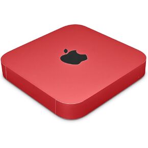 Skin Compatible with Apple Mac Mini M2 Pro (2023) - Solid Red - Premium 3M Vinyl Protective Wrap Decal Cover - Easy to Apply | Crafted in The USA by MightySkins