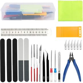35Pcs Professional Model Tools Kit for Gundam, Modeler Basic Tools Craft Set Hobby Building Tools Gundam Model Tools Kit for Basic Model Building, Repairing and Fixing