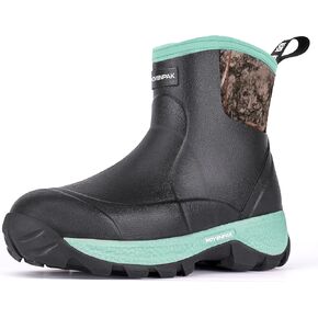 WOVENPAK Ankle Boots for Women, Rubber Rain Boots Waterproof Women, Ankle Garden Mud Boots Shoes, Rubber Boots for Women Insulated Lightweight Short Boots for Outdoor, Garden, Yard Work, Size 6-11