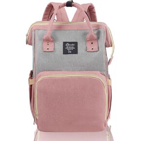 Diaper Bag Backpack Multifunction Large Bags with Changing Pad & Stroller Straps Pacifier Case Unisex(Black Mickey)