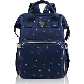 Diaper Bag Backpack Multifunction Large Bags with Changing Pad & Stroller Straps Pacifier Case Unisex(Black Mickey)