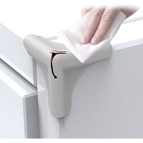 Safety Corner Guards, Removable Silicone 4PCS Protectors, for Furniture(Range Hood Anti-Collision Angle-Gray)