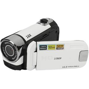 16MP Digital Camera, 2.4 1080P 16X Zoom Rotatable Screen Camcorder with Fill Light, Video Vlogging USB Camera for Travel, Wedding, Campus Records, etc. (Red)
