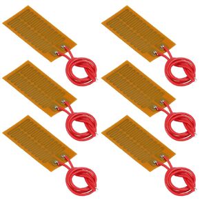 6pcs Film Heater Plate Adhesive Pad 24V 30W 45mmx100mm PI Heating Elements Film Strip Heater Adhesive Polyimide Heater Plate