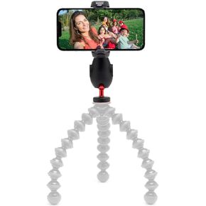 JOBY GripTight PRO 3 Mount, Phone Clamp Compatible with iPhone and Android, Smartphone Clamp with 2 Cold Shoes, 360° Rotation, Black