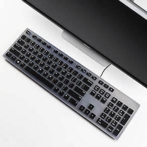 أغطية لوحة المفاتيح للوحة المفاتيح السلكية Dell KM636 KB216، Dell Optiplex 5250 3050 3240 5460 7450 7050/Dell Inspiron AIO 3475 3670 3477 أغطية لوحة مفاتيح الكمبيوتر المكتبي من السيليكون (الدب الحب)