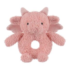 Apricot Lamb Purple Dragon Soft Baby Rattle for Boys and Girls, Plush Stuffed Animal Rattle Toy Lovey for The Newborn, 0-3 Months, 0-6 Months and Above, 4.7Inches