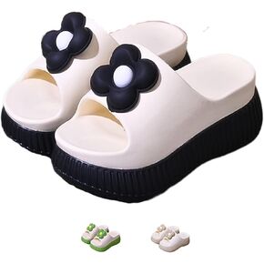 Cute Flower Slippers for Women Soft House Slippers with Slip-on Indoor Outdoor Slippers Creative Gifts wearing beach for lovely gifts