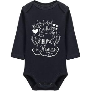 Hand Picked For Earth By My Sibling In Heaven For Boys And Girls Short Sleeve Bodysiuts