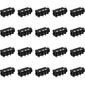 TAODAN 20PCS 14.1x5x6MM Audio Jack Connector PCB Mount Female Socket Suitable for Media Player and Audio Video Device and AV Device