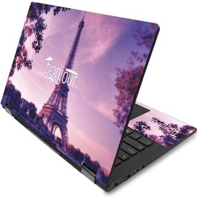 MightySkins Skin for Lenovo Flex 14" (2019 No Fingerprint Scanner) - Bonjour | Protective, Durable Vinyl Decal Wrap | Easy to Apply, Remove, and Change Styles | Made in The USA (LENFLX1419-Bonjour)