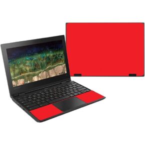 MightySkins Skin Compatible with Lenovo 500E Chromebook 11.6" (2018) - Solid Red | Protective, Durable, and Unique Vinyl Decal Wrap Cover | Easy to Apply, Remove, and Change Styles | Made in The USA