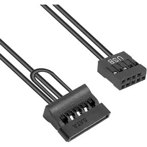 JMT 9 Pin USB Adapter to SATA SDD 2.5 Inch SDD Power Supply Cable for ITX Motherboard Main Board Notebook