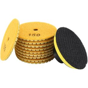 uxcell 3-inch Diamond Wet Polishing Pad Grit 150 10pcs for Granite Stone Marble