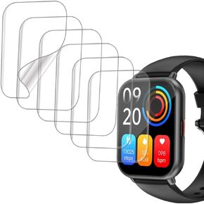 Screen Protector Compatible with RUIMEN H1 1.85 inches Smart Watch, Soft TPU, 6-pack, Full Coverage, Bubble Self-healing