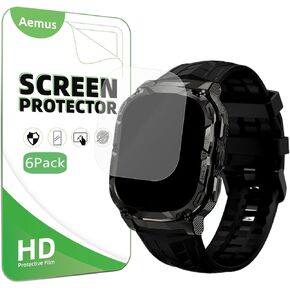 Screen Protector Compatible for CARBINOX Vortex Smart Watch (6 Pack) HD PET Fitness Tracker Protector Film