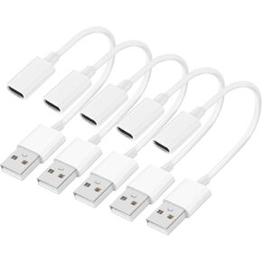 محول Uogw USB C أنثى إلى USB ذكر متوافق مع iPhone 15 14 Pro 13 12 11 Plus Max، iPad، Google Pixel، محول لهاتف iPhone 15 إلى USB-5 Pack