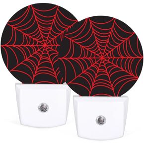 Halloween Bat Plug-in Led Night Light with Auto Dusk to Dawn Sensor for Boys Girls Room Decor, Wall Lamp Nightlights for Hallway,Bedroom, Kids Room, Kitchen, Stairway, (0.5W, 2 Pack)