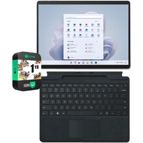 Microsoft Surface Pro 9 13" Touch Tablet, Intel i7, 16GB/256GB, Platinum Bundle Surface Pro Signature Mechanical Keyboard, Black and 1 YR CPS Enhanced Protection Pack