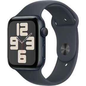 Apple Watch SE (2nd Gen) [GPS 44mm] ساعة ذكية مع هيكل من الألومنيوم منتصف الليل مع حزام رياضي منتصف الليل M/L. أجهزة تتبع اللياقة البدنية والنوم، واكتشاف الأعطال، ومراقبة معدل ضربات القلب، وشاشة شبكية العين