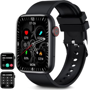 1.95'' Smart Watch for Iphone Compatible 123 Sport Modes Fitness Tracker Bluetooth Smartwatch for Android Phones Outdoor Digital Fitness Watch with Heart Rate SpO2 Sleep Step Counter for Men Women