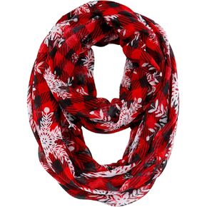 GERINLY Animal Circle Scarves: Cute Moose Print Infinity Loop Scarf For Christmas