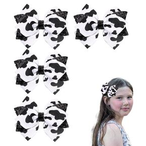 Christmas Hair Bows Clips,6Pcs Christmas Buffalo Plaid Hair Bows for Girls Red and Black Plaid Bow Hair Alligator Clips Xmas Hair Barrettes Bowknot Hairpin Christmas Hair Accessories for Toddler Girls