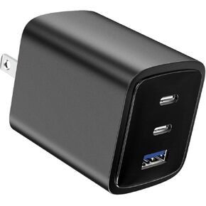 70W USB C Charger Block for MacBook Air MacBook Pro, 3-Port Wall Charger Compact Foldable for iPad Pro Air Mini, iPhone 15 14 13 12, 45W PPS Fast Charging for Galaxy S24 S23 S22 S21 Note 20, Pixel