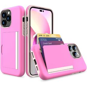 حافظة FDTCYDS لهاتف iPhone 16 Pro Max مع حامل بطاقة، حافظة محفظة واقية بفتحة لبطاقة الائتمان - أسود in Kuwait