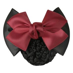 النبيذ الأحمر المرأة الشعر سنود صافي Bowknot ديكور باريت شبكة مطاطية كعكة الشعر غطاء القوس عقدة ديكور مشبك الشعر مقاطع شبكة الشعر، ومشابك ومشابك، ومشابك