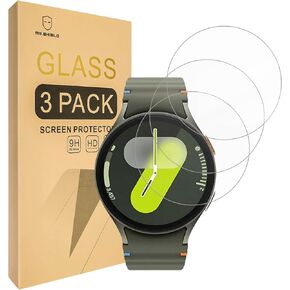 Mr.Shield Screen Protector compatible with SAMSUNG Galaxy Watch 7 [40mm] [Tempered Glass] [3-Pack] [Japan Glass with 9H Hardness]