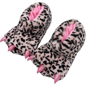 YESBOR Women's Plush Monster Feet House Slippers Halloween Furry Animal Costume Paw Claw Shoes