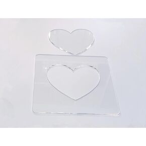 Heart Router Template,Clear Acrylic Acrylic Heart Router Template,Router Jig,Woodworking Template,Craft Template (7.875" x7.875")