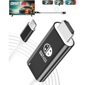Gmeaou Portable USB C to HDMI Cable Compatible with Nintendo Switch, Steam Deck, Legion Go, MSI Claw, ROG Alloy, Docking Station for TV 4K@30HZ, Nintendo Switch Adapter Accessories with PD Charge