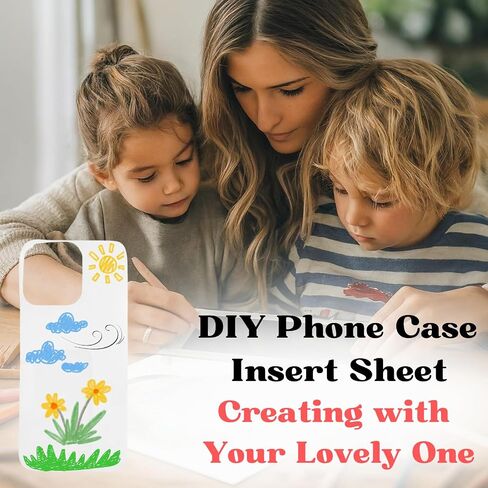 15 Pcs DIY Transparent Insert Sheets for iPhone 15 Pro Case with 24 Colors Dual Tip Creative Markers, Customized Switchable Inner Sheets, Compatible with Clear Phone Case, 6.1 Inch in Saudi Arabia
