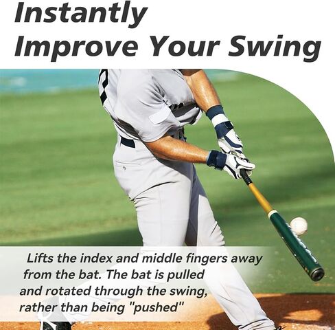 Finger Lifter Grip for Baseball & Softball Pro Batters Two Finger Grip Reduce Roll Over, Palm Up Palm Down Baseball Swing Trainer Increase Batting Speed Barrel Into The Zone Faster-Black Color in Kuwait