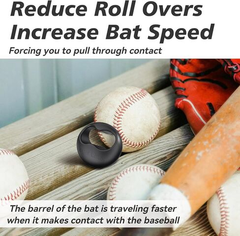 Finger Lifter Grip for Baseball & Softball Pro Batters Two Finger Grip Reduce Roll Over, Palm Up Palm Down Baseball Swing Trainer Increase Batting Speed Barrel Into The Zone Faster-Black Color in Kuwait