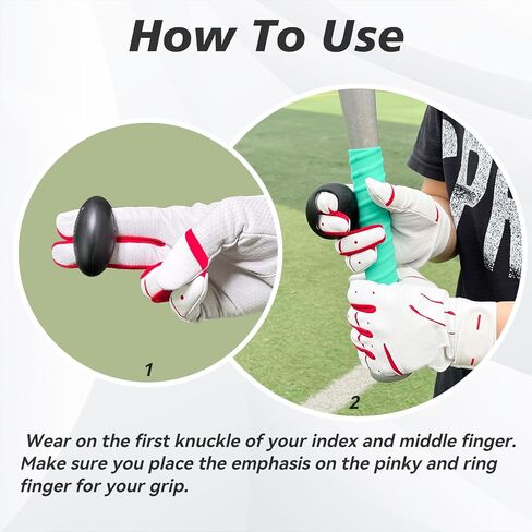 Finger Lifter Grip for Baseball & Softball Pro Batters Two Finger Grip Reduce Roll Over, Palm Up Palm Down Baseball Swing Trainer Increase Batting Speed Barrel Into The Zone Faster-Black Color in Kuwait
