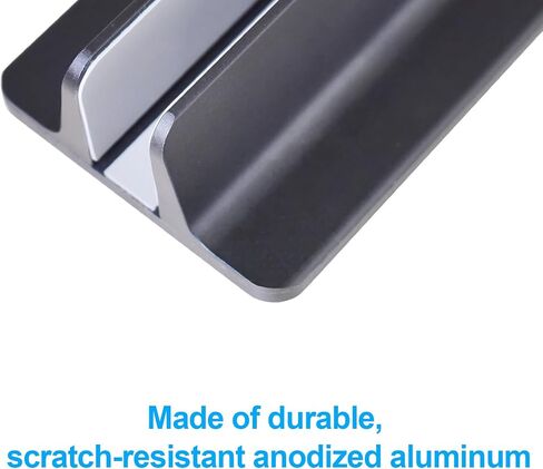 حامل كمبيوتر محمول رأسي من Acrebow، حامل ألومنيوم لسطح المكتب لجهاز MacBook مع حجم قاعدة قابل للتعديل، يناسب جميع أجهزة MacBook وSurface وChromebook وأجهزة الكمبيوتر المحمولة المخصصة للألعاب (حتى 17.3 بوصة)، فضي in Saudi Arabia