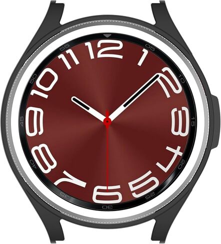 غطاء حماية LOKEKE متوافق مع ساعة Samsung Galaxy Watch 6 Classic مقاس 43 مم، غطاء حماية من البولي كربونات متوافق مع Samsung Galaxy Watch 6 Classic 43 مم (أسود PC) in Saudi Arabia