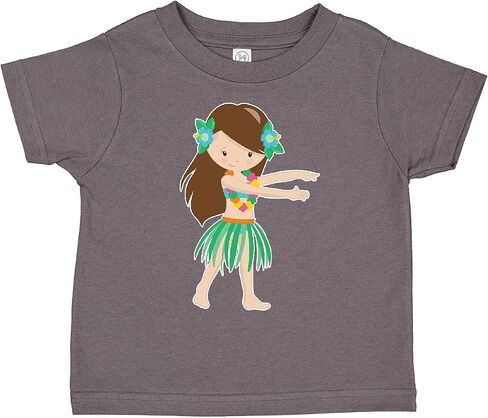 inktastic Brown Haired Hula Girl Toddler T-Shirt in Kuwait
