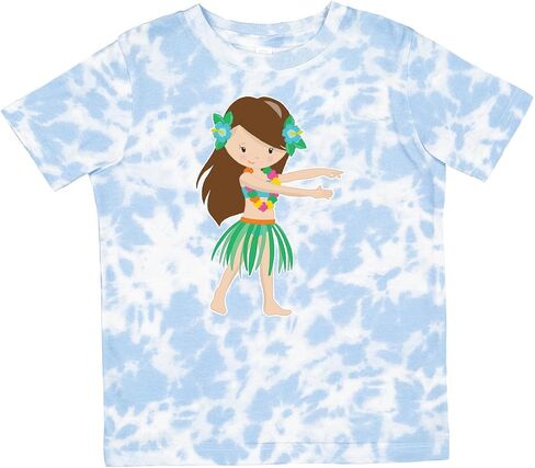 inktastic Brown Haired Hula Girl Toddler T-Shirt in Kuwait