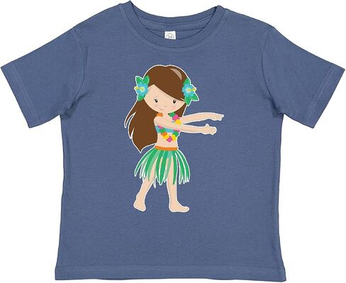 inktastic Brown Haired Hula Girl Toddler T-Shirt in Kuwait