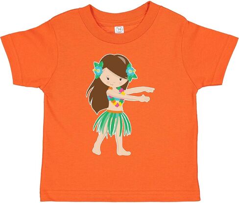 inktastic Brown Haired Hula Girl Toddler T-Shirt in Kuwait