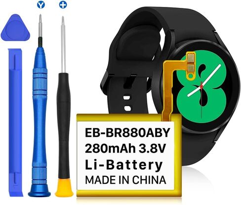 SM-R860 Battery for EB-BR880ABY Battery for Samsung Galaxy Watch 4 40mm SM-R860 Battery Watch4 Classic 42mm R885 R885U SM-R885UZKAXAA SM-R885UZSAXAA Smartwatch Battery with Repair Tools in Kuwait