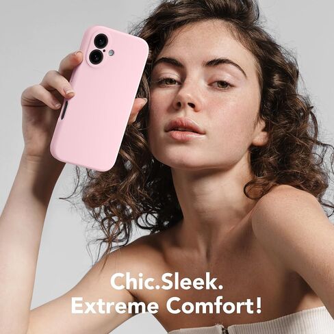 Magnetic for iPhone 16 Case, Compatible with MagSafe, [Full Camera Protection][2 Screen Protectors] Silicone Shockproof Protective Phone Case for iPhone 16 6.1", Chalk Pink in Saudi Arabia