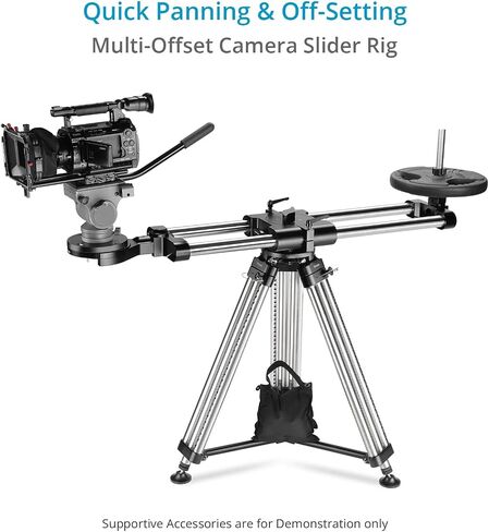 PROAIM Offset Slide-Pan Video Film Camera Slider Rig with Mitchell Mount. Payload: 100kg/220lb. Offers 360° Rotation & Vertical Mounting Possibility (SL-UBGI-01) in Saudi Arabia